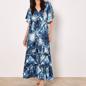 Scarf print maxi dress